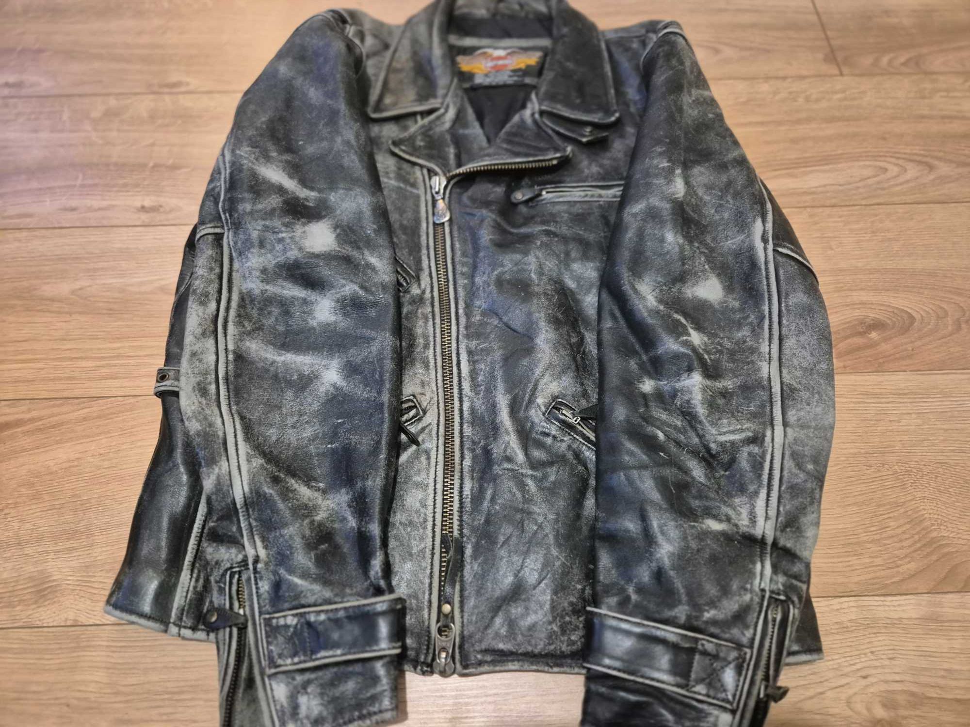 Casaco coçado Harley Davidson tamanho L