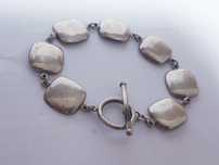 Linda pulseira vintage em prata 925 contrastada