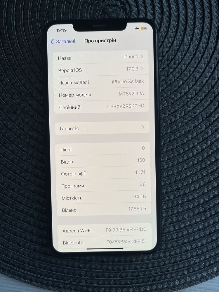 Iphone XS Max 64 gb