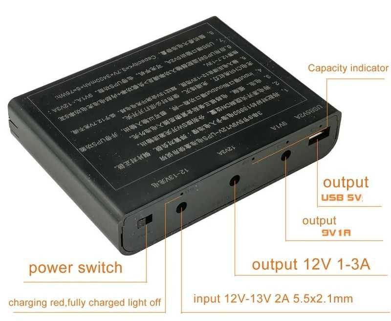 UPS, безперебійник 10200, 20400, 40800 мАг для Wi-Fi роутера, планшета