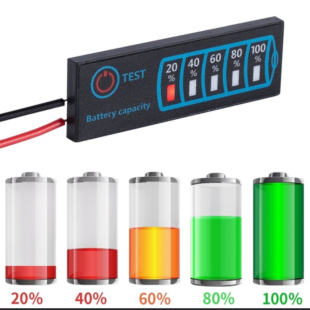 Индикатор уровня заряда батареи, тестер ёмкости li-ion, li-fePo, АКБ