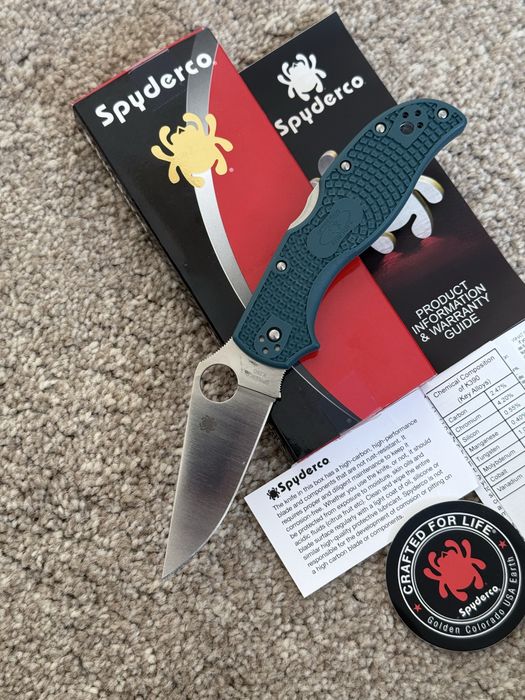 Spyderco Stretch K390 Blade Blue. Складний ніж. Оригінал!