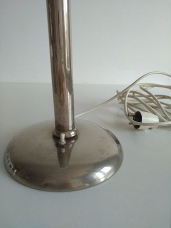 lampa srebrna srebro metal stojąca oświetlenie vintage retro