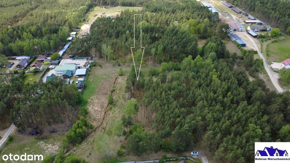 Działka budowlana w sąsiedztwie lasu