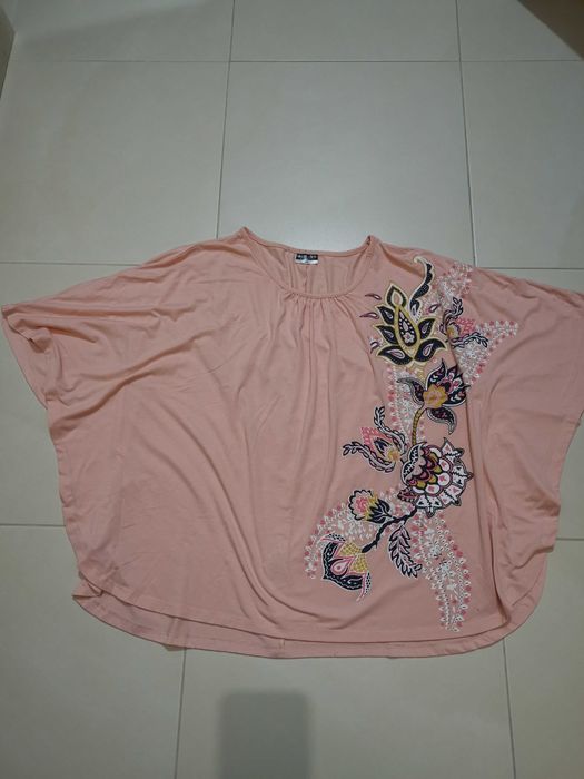 Bluzka z krótkimi rękawem typu nietoperz xxl