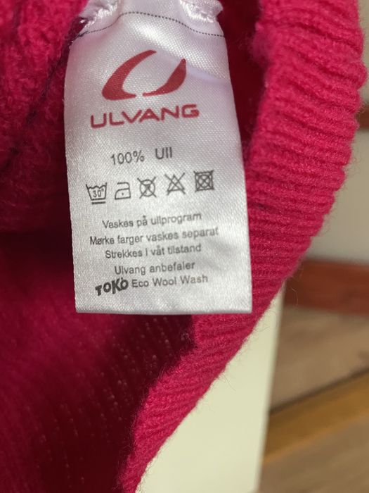 Sweter Golf Ulvang narty wełna 100% 140 cm 9-10 lat różowy