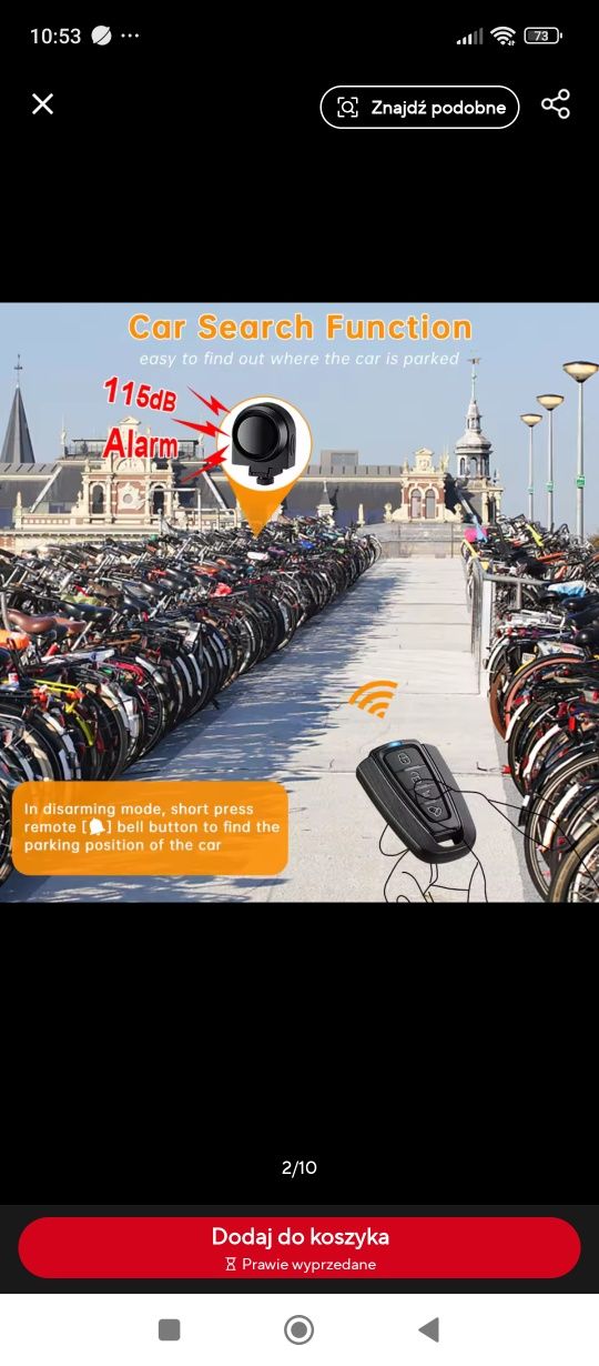 Alarm A2 rowerowy 115dB