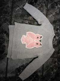 Sweterek z różową sową