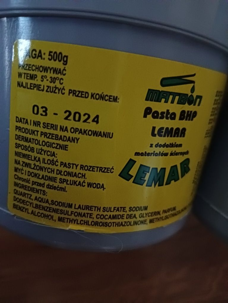 NOWA Pasta BHP firmy LEMAR