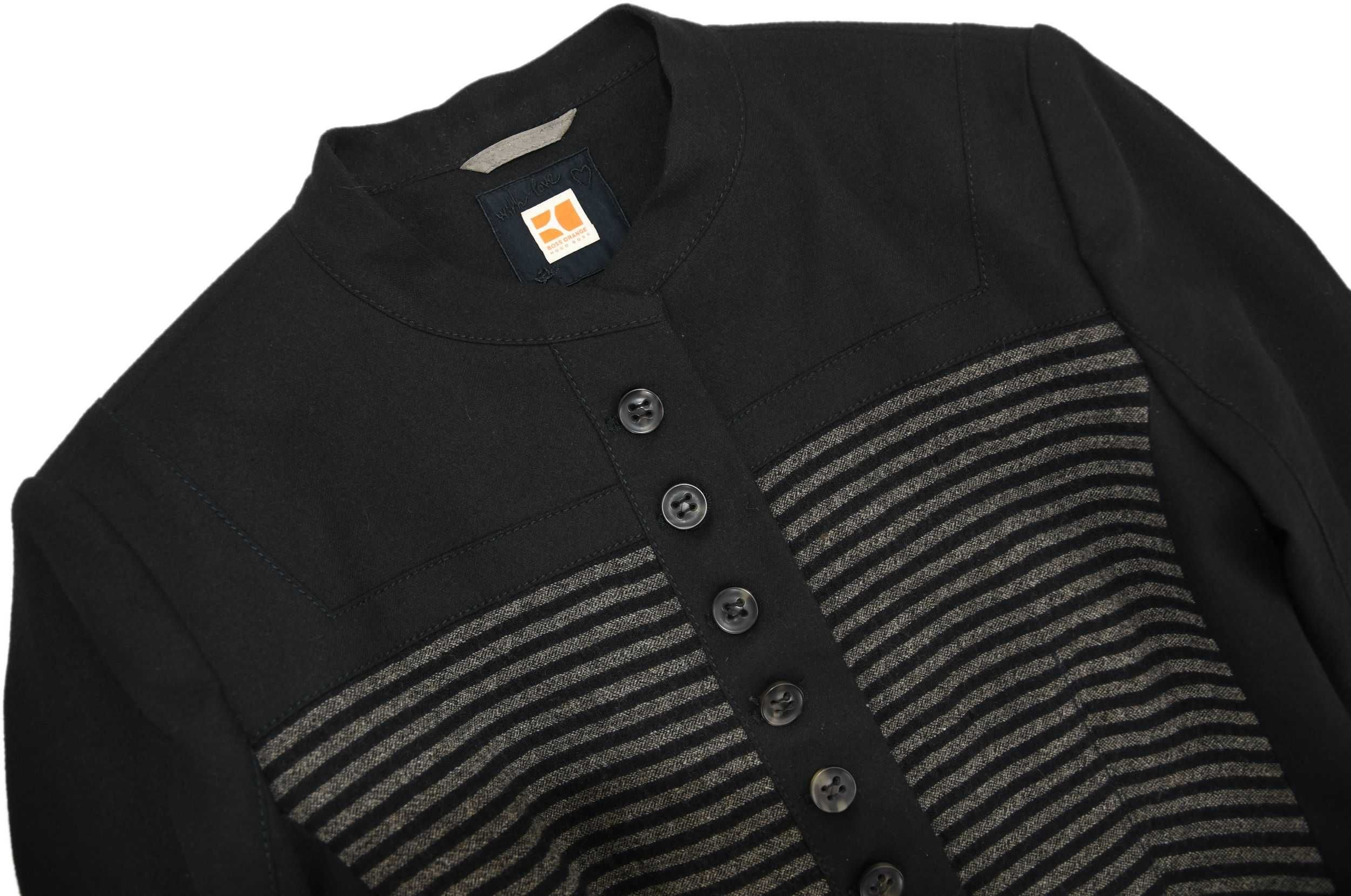 HUGO BOSS marynarka damska żakiet blezer wełna w paski vintage 40