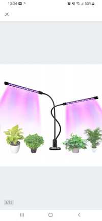 LAMPA LED 2szt. do uprawy roślin GROWBOX Podwojna 20W