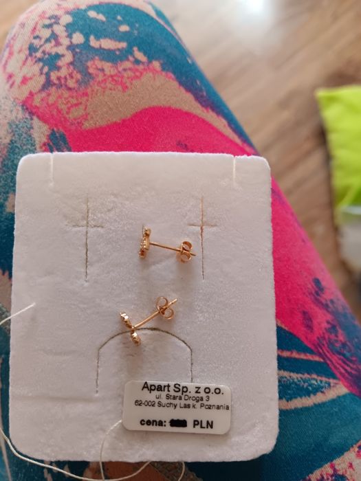Kolczyki zlote p.585 z Apartu