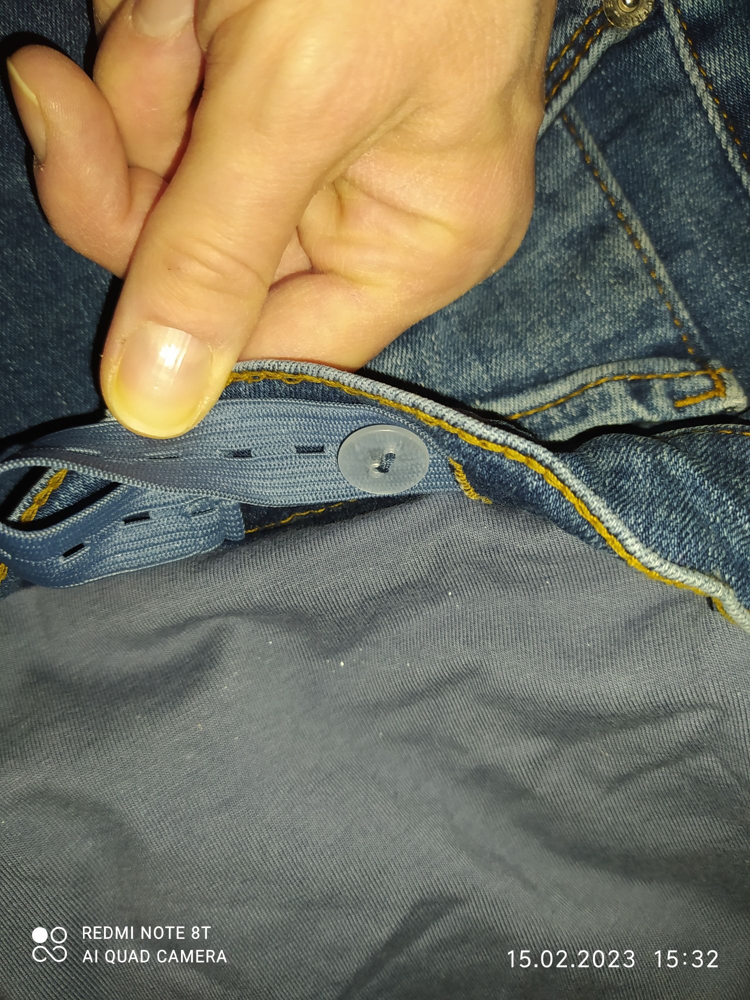 Spodnie ciążowe ESPRIT z możliwością regulacji rozmiaru jeansowe jeans