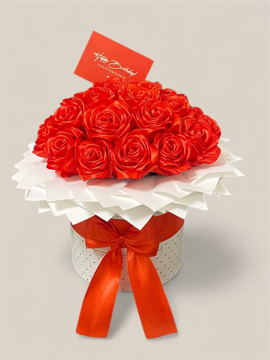 Букеты из атласной ленты на заказ