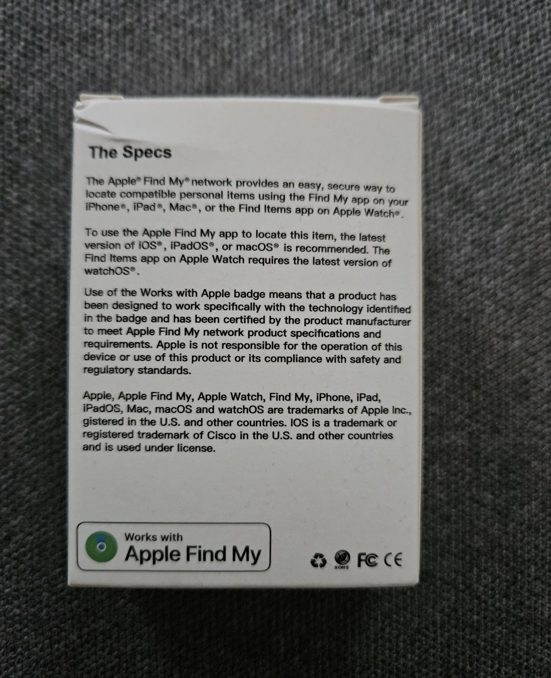 Zestaw 4 lokalizatorów działających jak airtag w sieci Apple find my