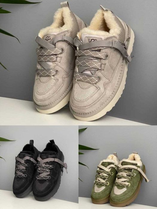 Уггі UGG Lo Lowmel Sneaker FUR Угг Лоумел 3 кольори (36-41)