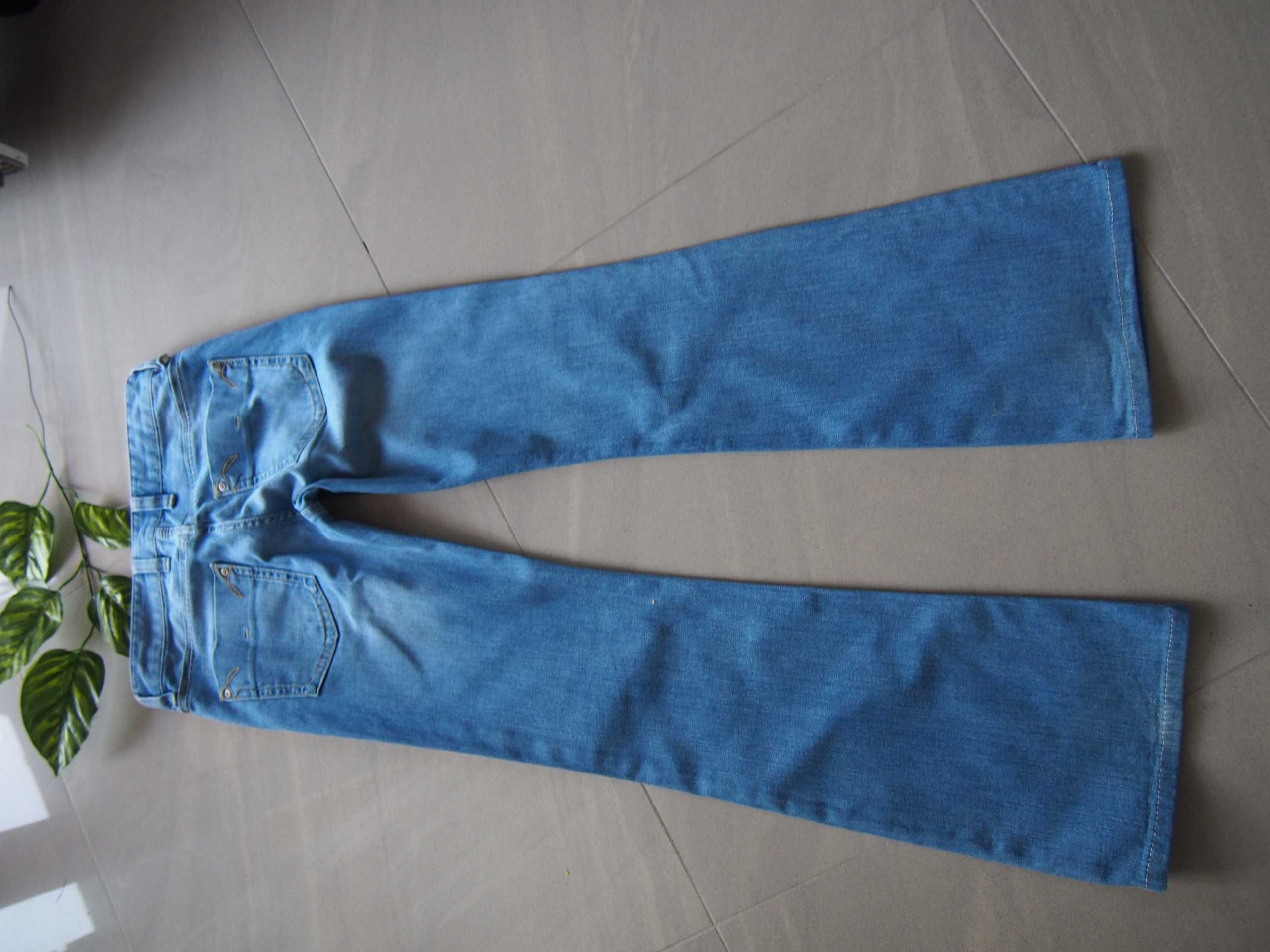 Spodnie dzwony S jeansowe French