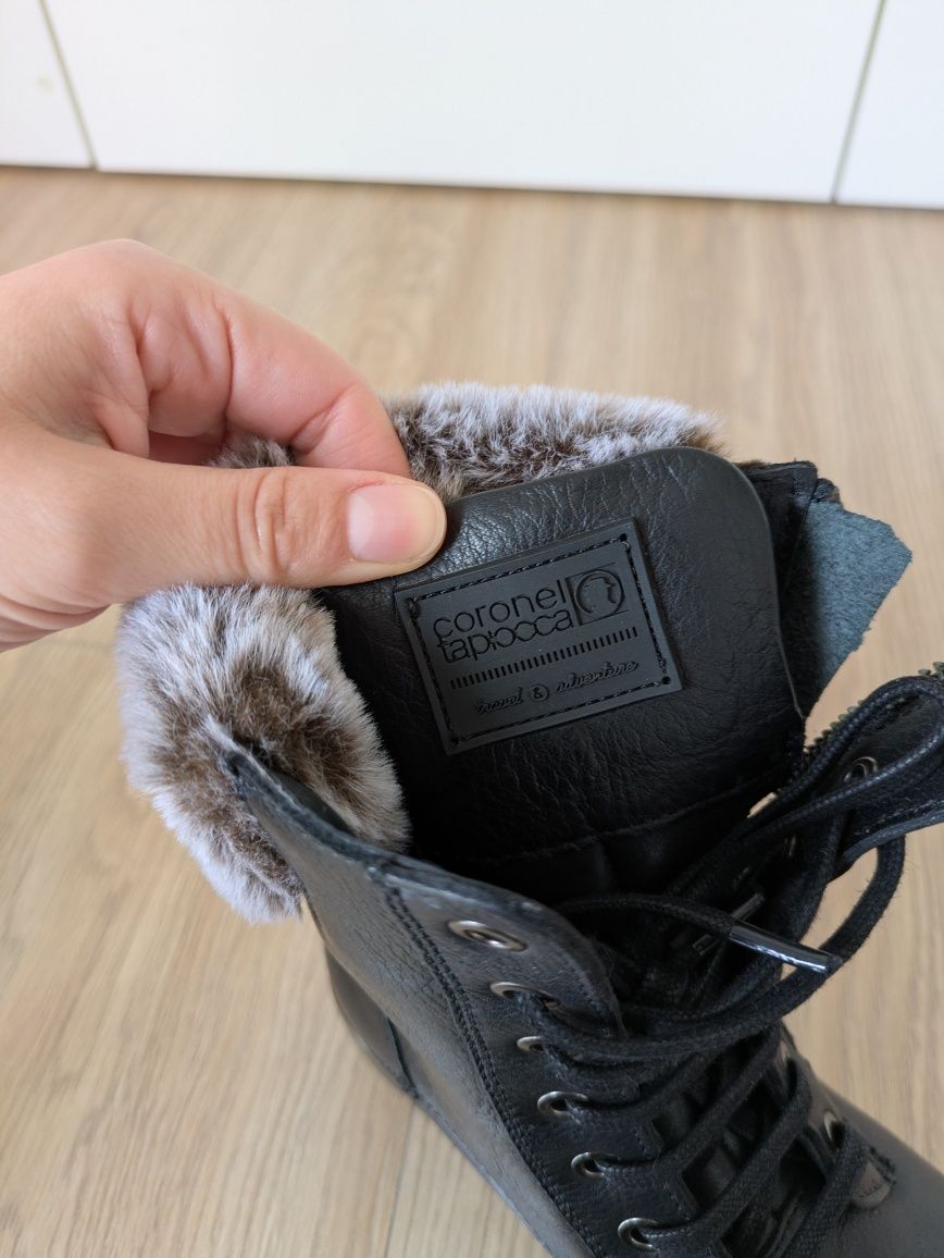 Botas Coronel Tapiocca pele pretas 37