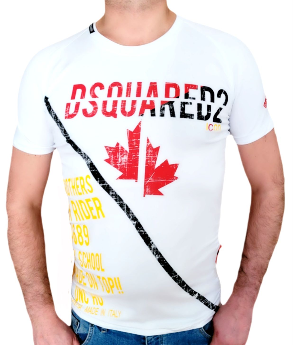 Dsquared2 T-Shirt Koszulka męska DS  Icon  biała