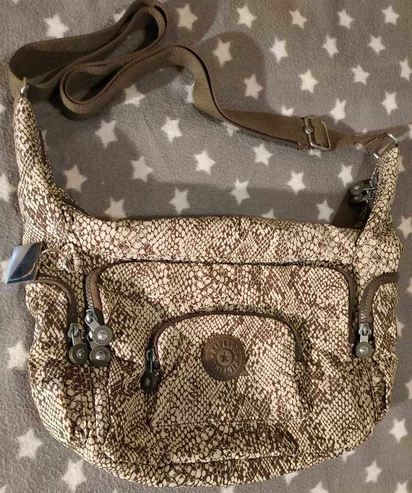 Torba na ramię Kipling GABBIE brązowa beżowa