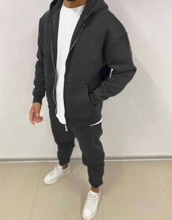 Спортивный зимний костюм (Мужской, Серый цвет)
