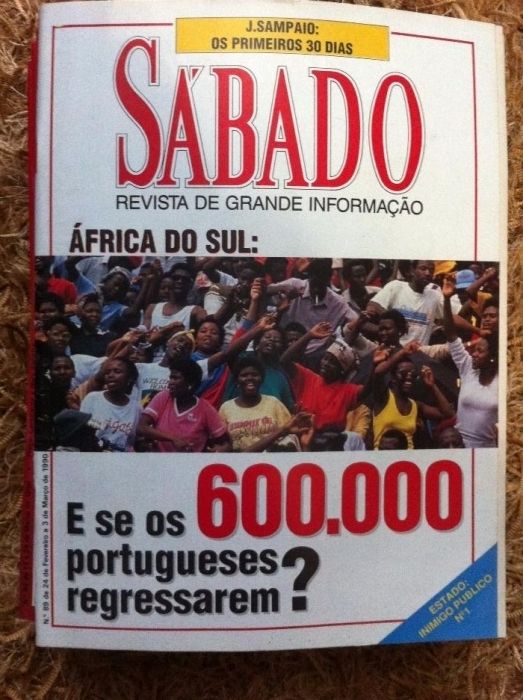 Revistas SÁBADO anos 1989 e 1992 - lote 2