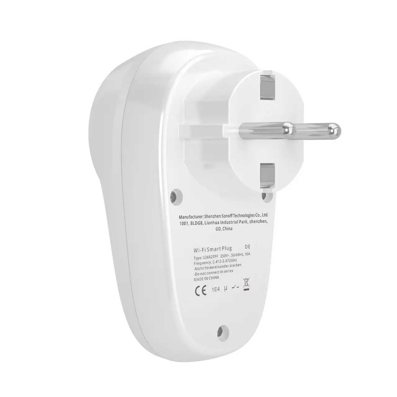 Умная розетка WiFi Sonoff S26 R2 EU 16A 4кВт с таймером, eWelink ITEAD