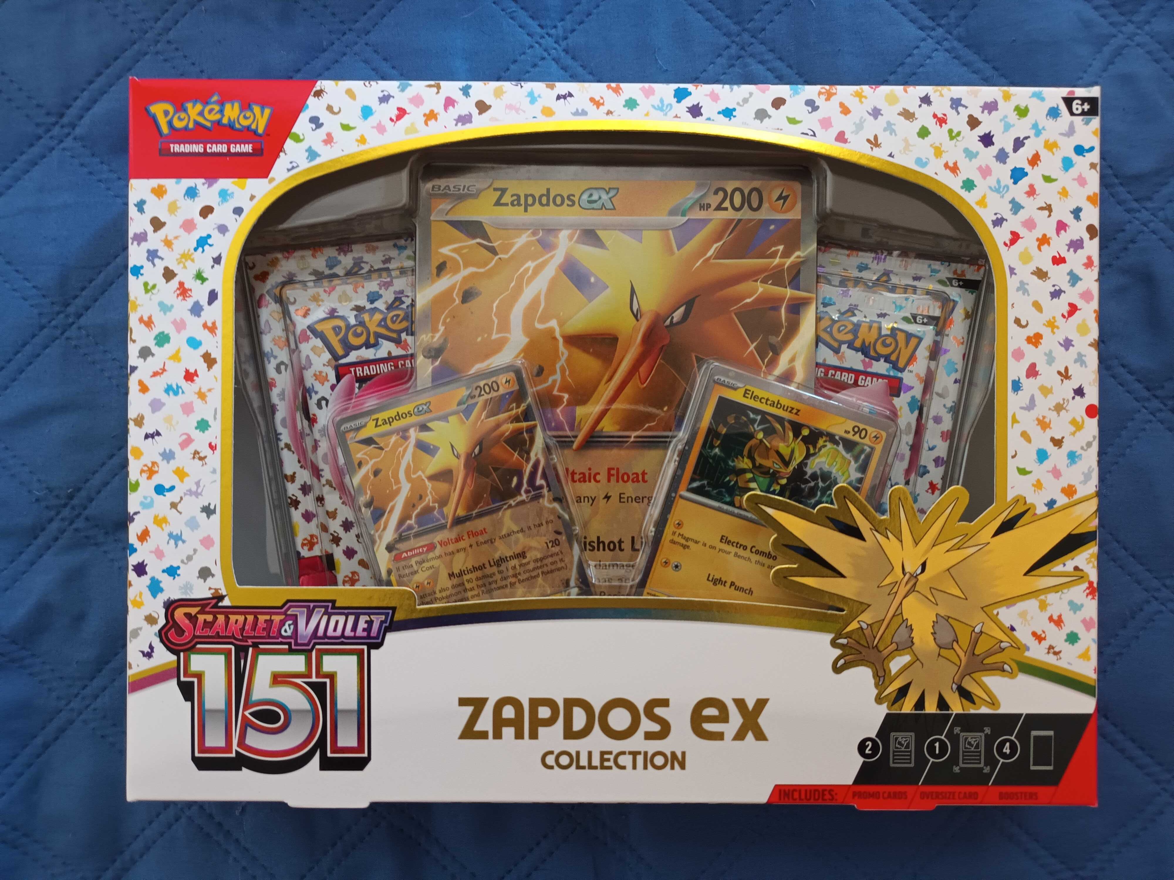 Pokemon 151 Zapdos Ex box selada e em inglês