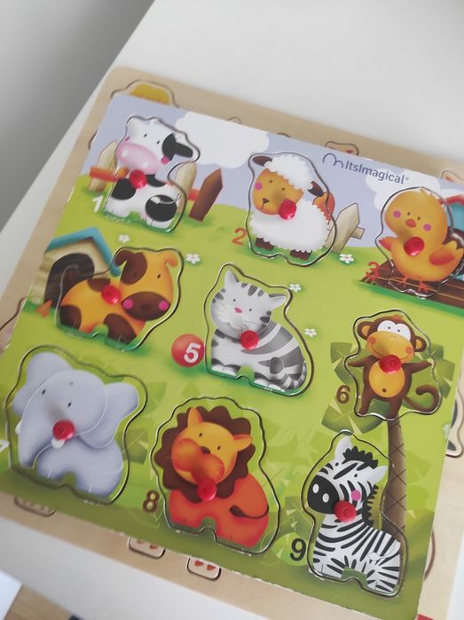 Puzzles variados criança