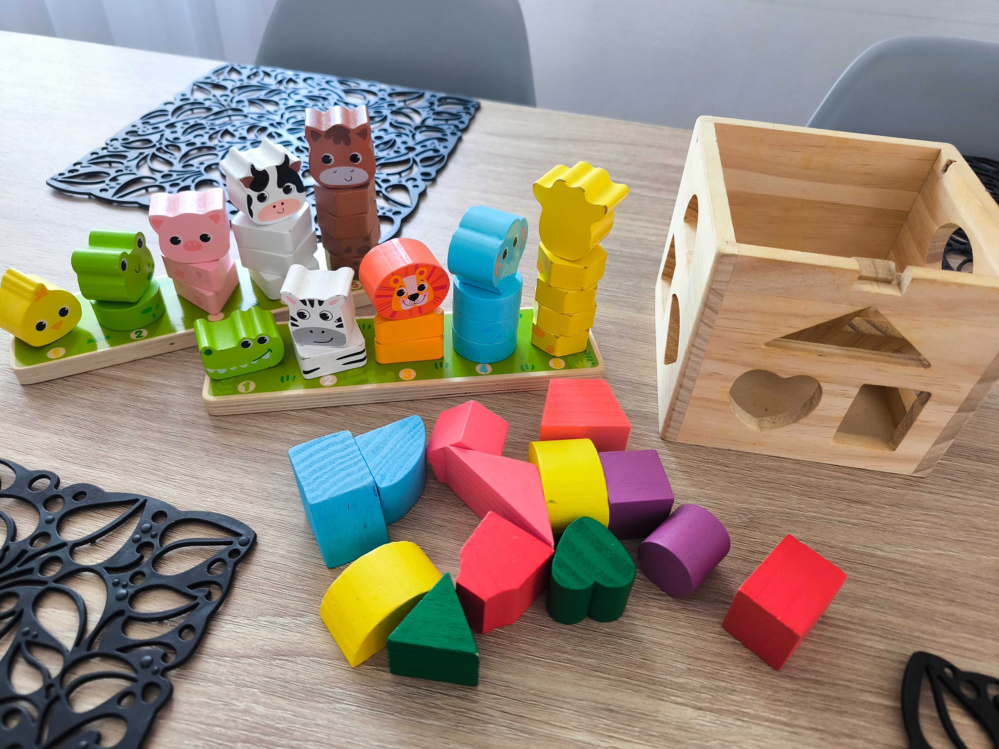 Zestaw edukacyjny kostka edukacyjna zwierzątka
