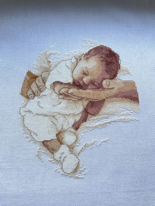 Вишивка хрестиком картина подарунок на хрестини