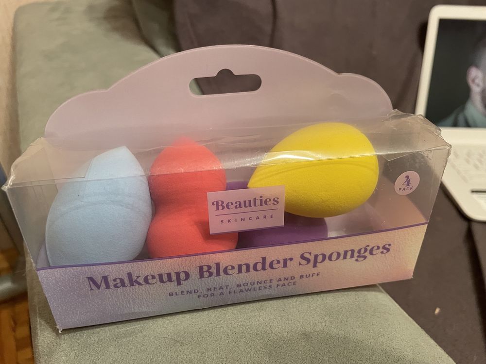 Спонжики для лица Beauties Skincare Makeup Blender Sponges 4 Pk