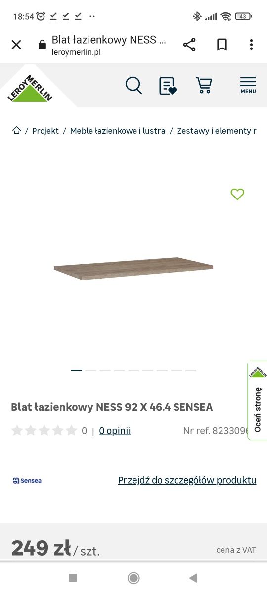 Szafka Łazienkowa Ness 92 x 46