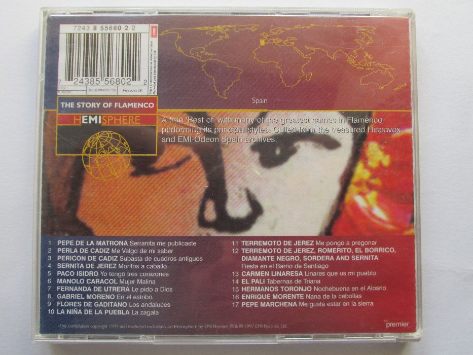 CD - The Story Of Flamenco, como novo, com 17 temas