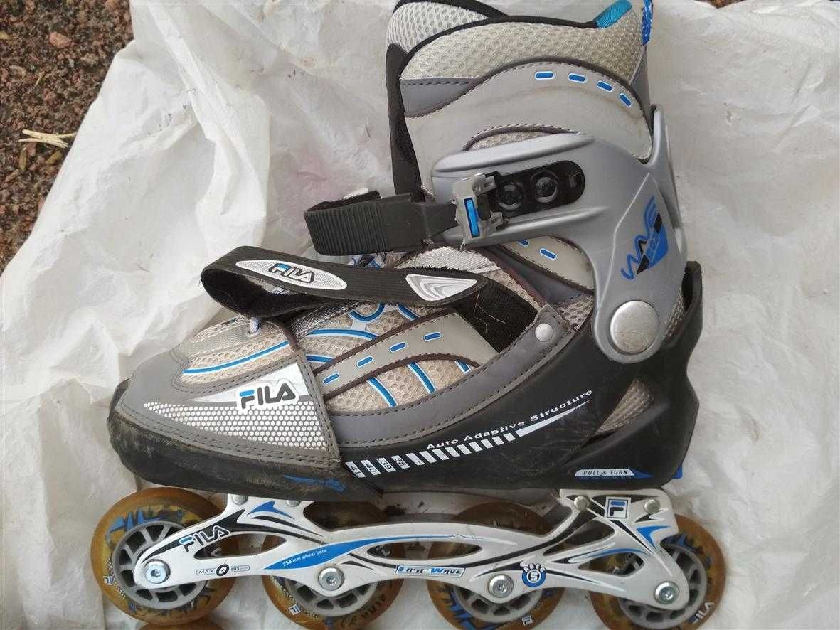 Роликовые коньки FILA wave boy black/blue размер 38-41