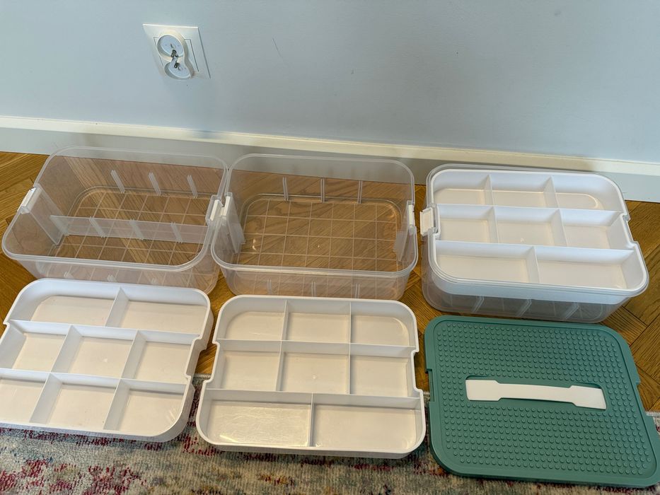 Pojemnik do przechowywania/ LEGO piętrowy organizer z Przegródkami