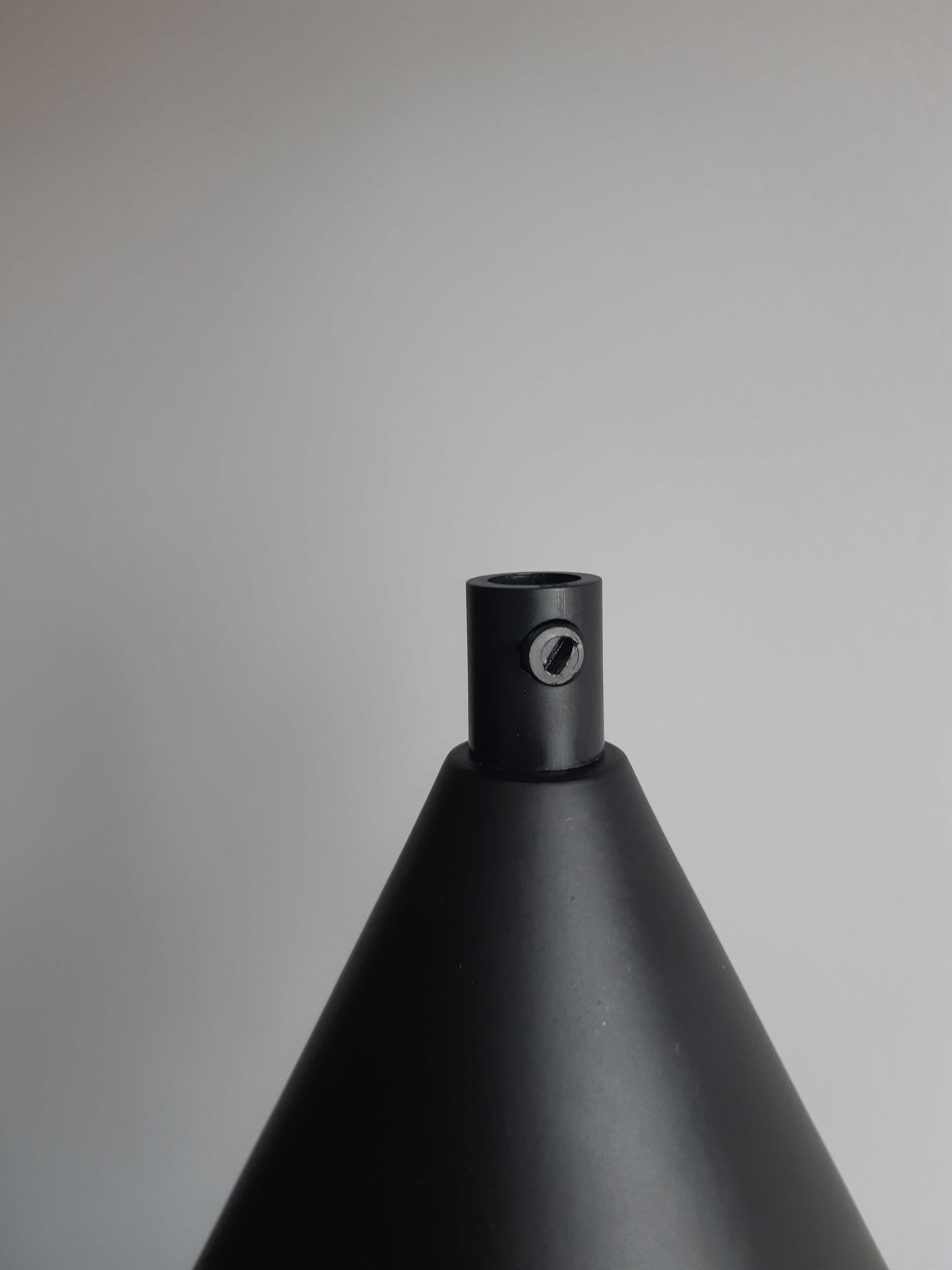 Podsufitka do lampy, maskownica sufitowa - stożek, czarna, metalowa