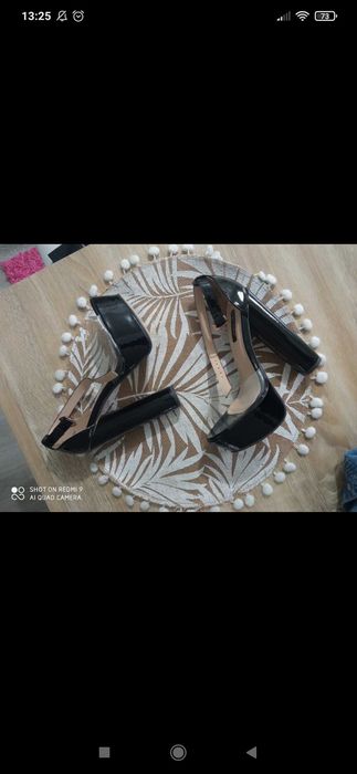Sandały czarne/transparentne nowe