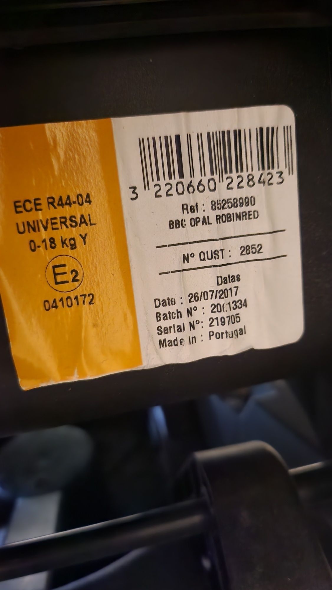 Cadeira Auto  0+/1 OPAL Bebe Confort