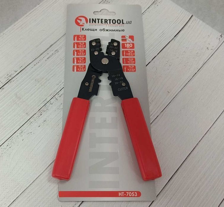 Клещи обжимные (0,08 – 5,0 мм) INTERTOOL HT-7053