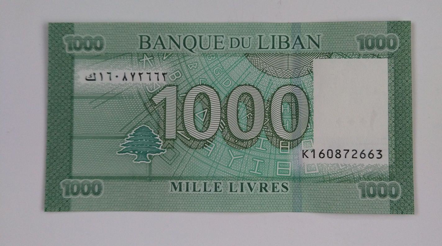 banknot 1000 livres , Liban , UNC