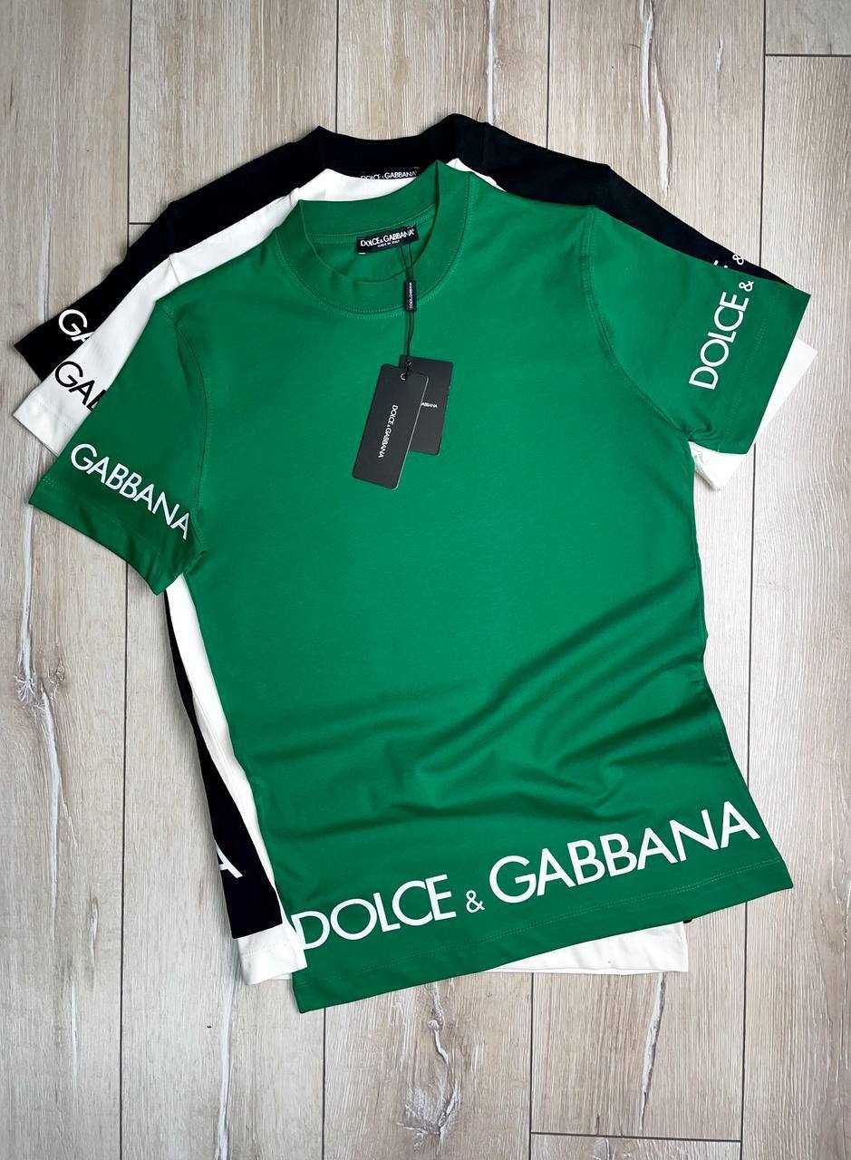 РАСПРОДАЖА! DOLCE GABBANA футболка мужская зеленая
