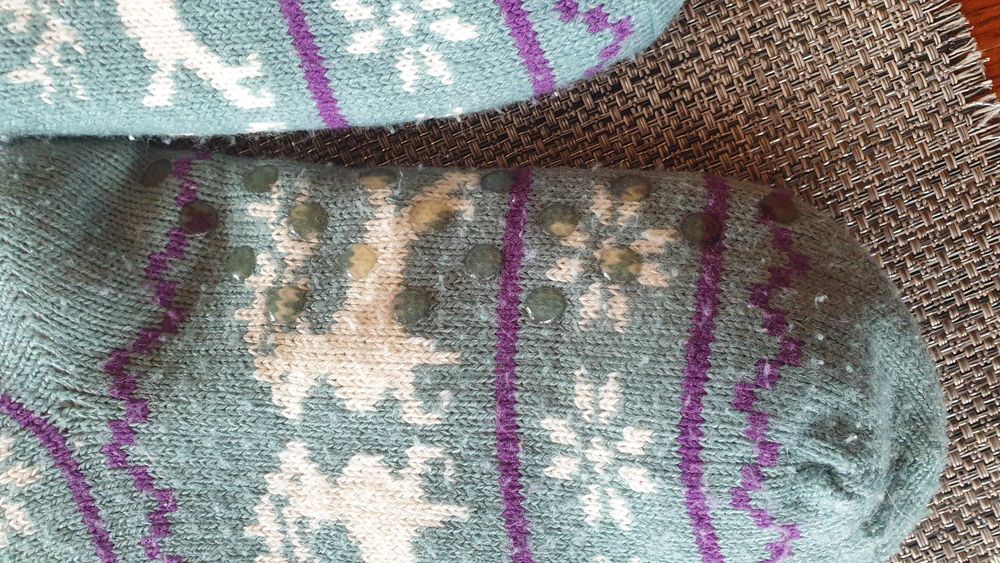 Grube ocieplane skarpety antypoślizgowe