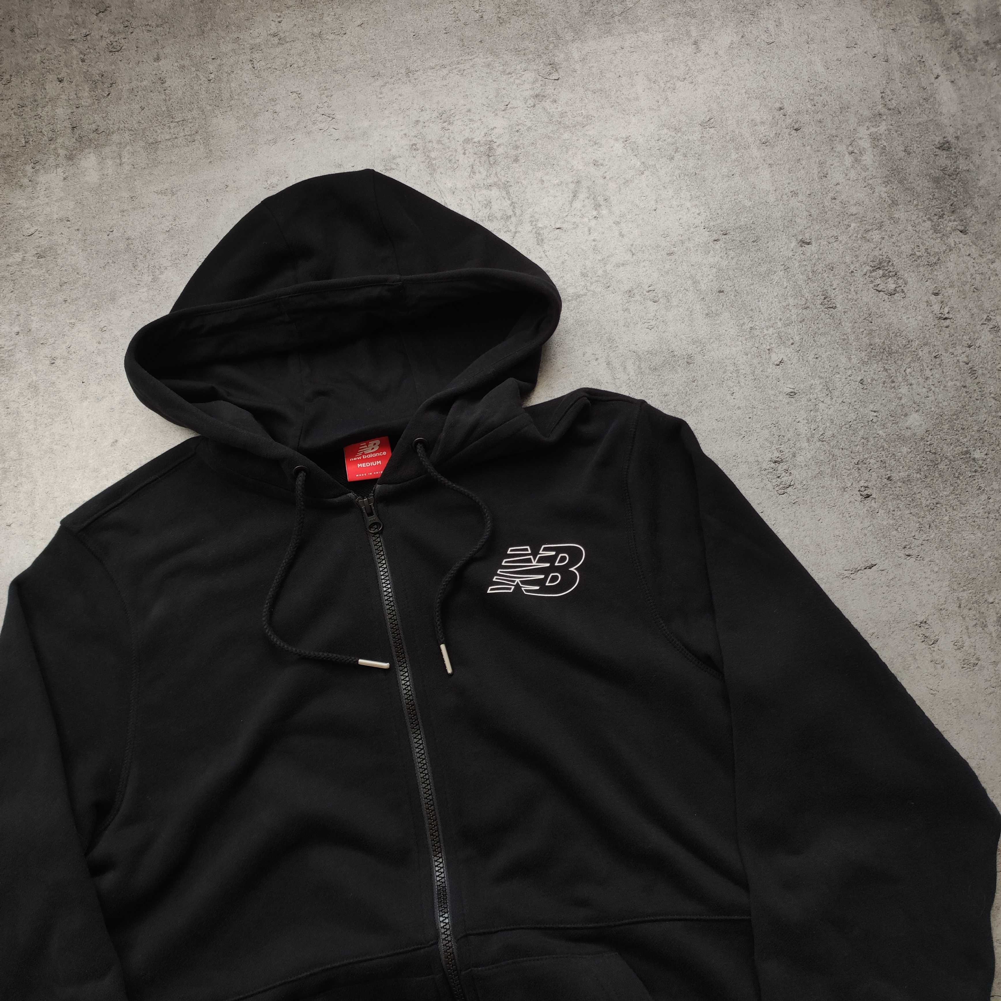 MĘSKA Bluza PREMIUM Bawełna z Kapturem Rozpinana Hoodie NewBalance NB