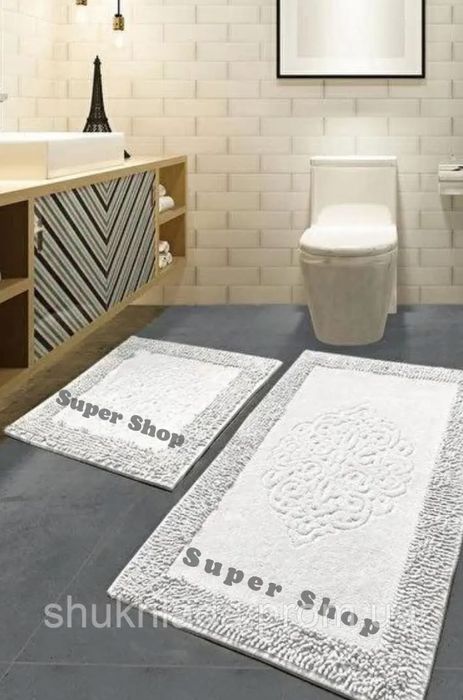 Комплект килимків у ванну кімнату прямокутні 100% бавовна Туреччина
