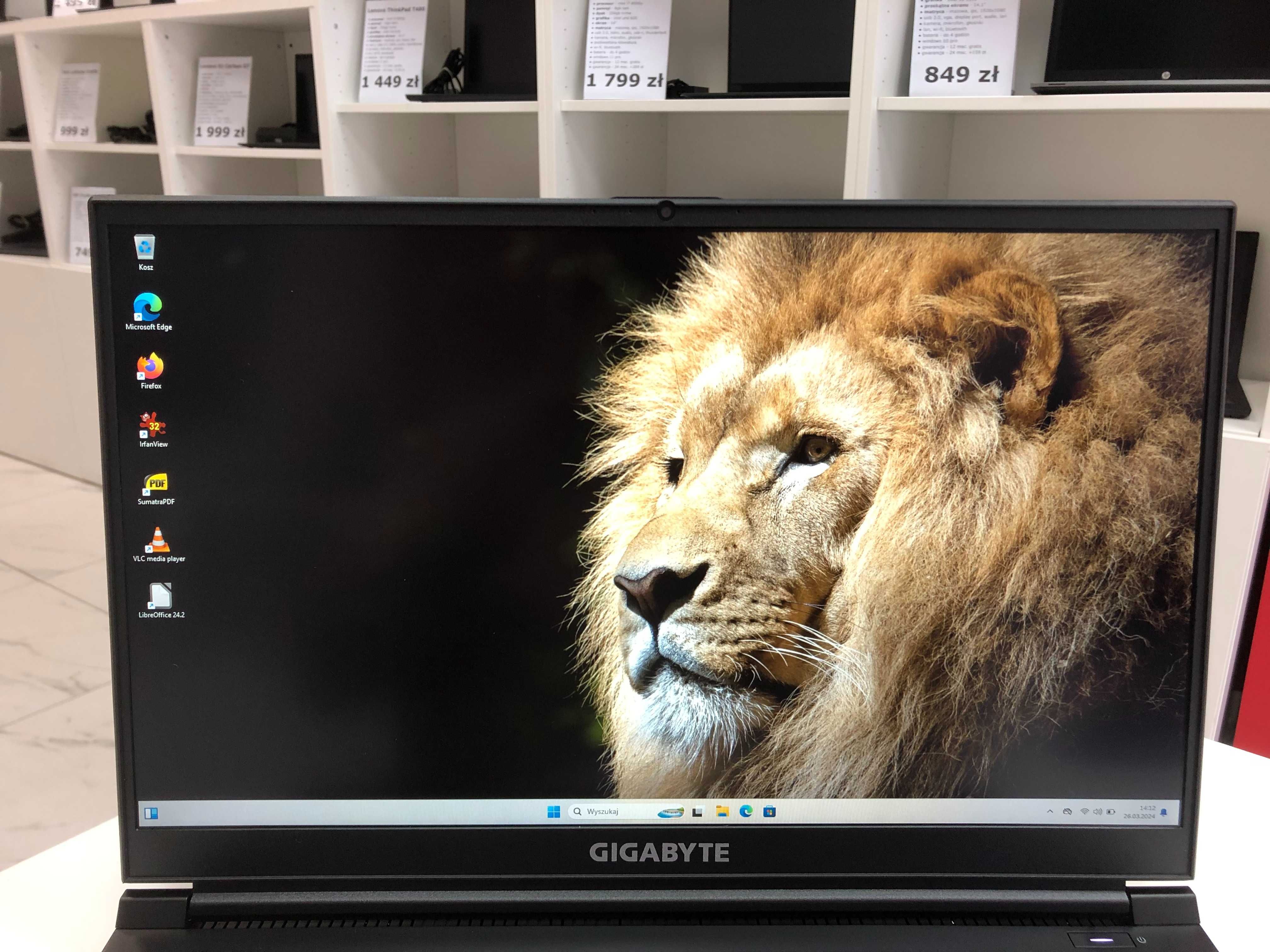 Dla Gracza Gigabyte G7 MF 17" i5-12gen 16 / 512 nVidia FV23% Raty 0%