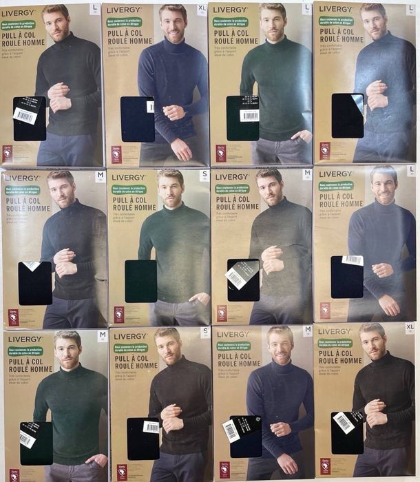 Чоловічий гольф - водолазка , светр Livergy M L чорний , темно-синій,