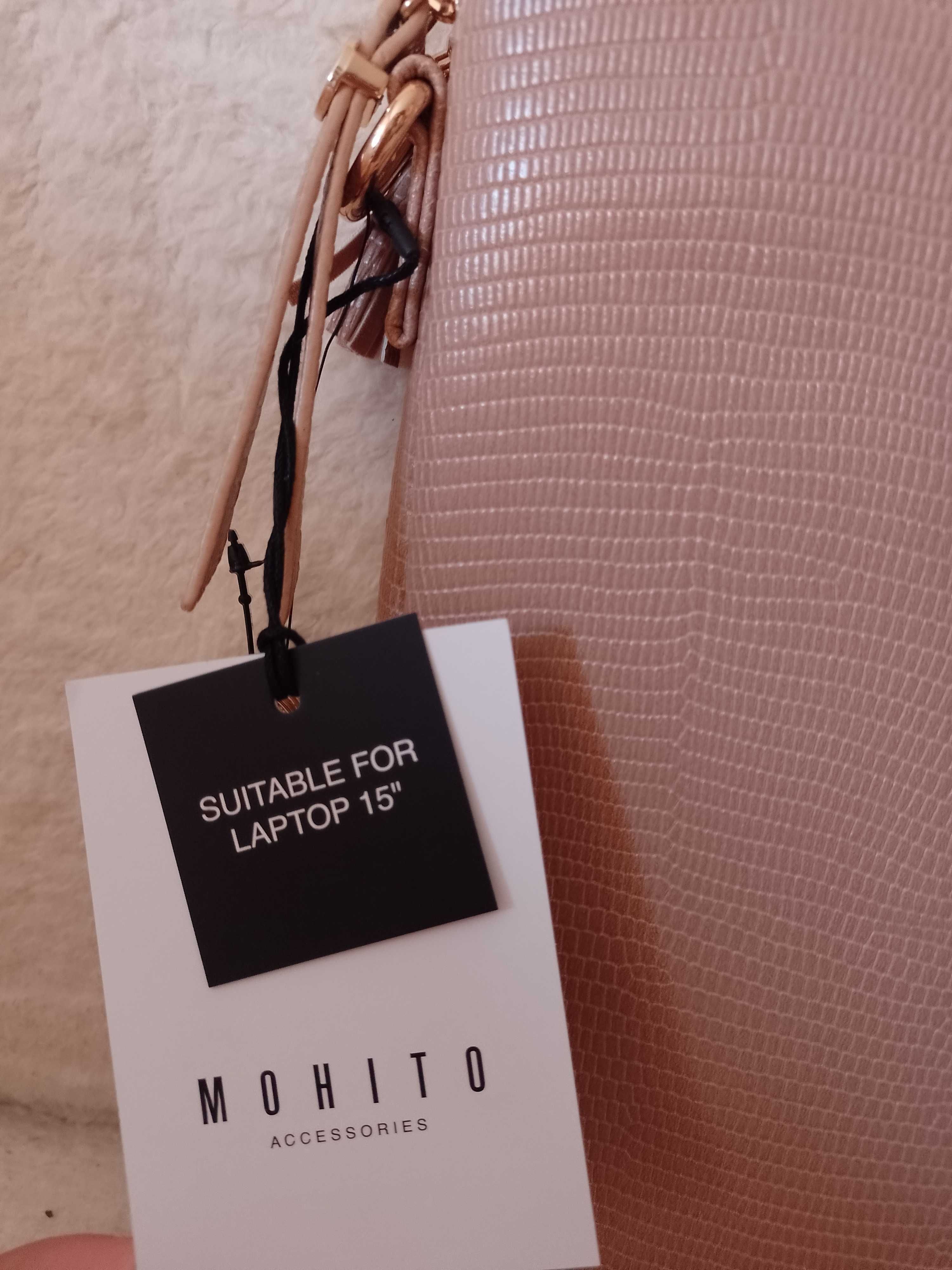 Mohito/ Beżowa teczka Biznesowa, torba na laptopa "15/ NOWA