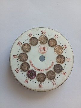 Porcelanowy cyferblat do zegarka kieszonkowego