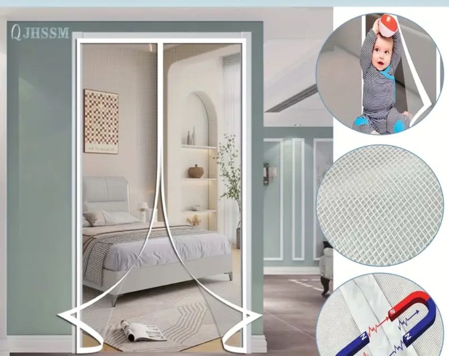 Rede Mosquiteira Magnética NO-Drill Portas